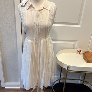 NWT Diane Von Furstenberg Nieves Cream Lace Midi Dress